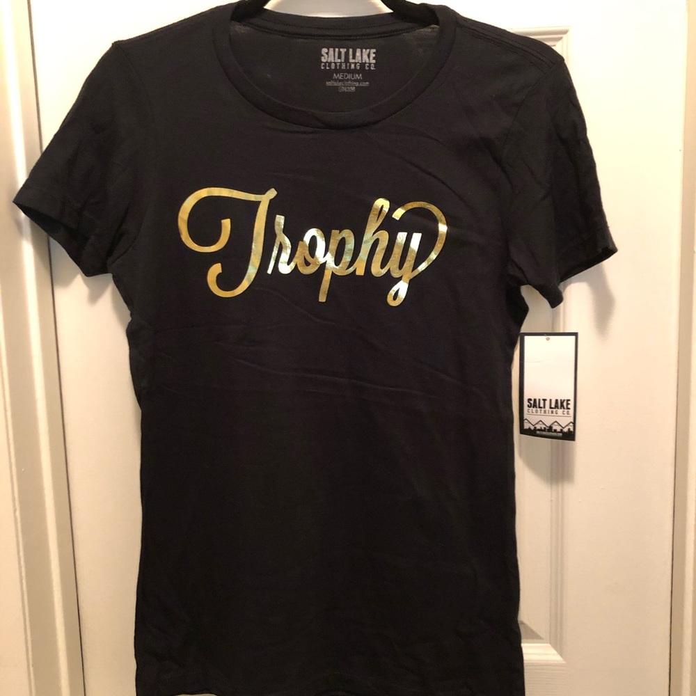 Black with gold lettering Trophy Salt Lake Tee